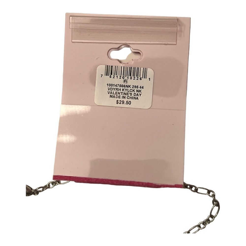 Holiday Lane Charter Club Silver-Tone Crystal Lock Key Necklace New - Picture 6 of 6